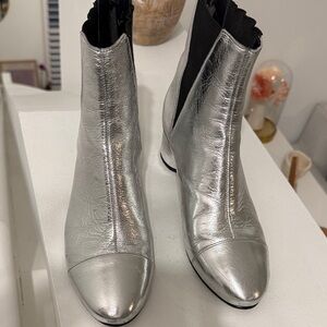 Rebecca Minkhoff Silver Ankle Boots